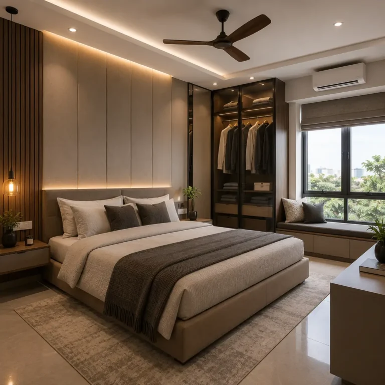 Minimalist Bedroom Interior Noida